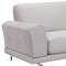 Armen Living Everly Contemporary Sofa in Genuine Dove Gray Leather with Brushed Stainless Steel Legs LCEV3GR - alternate 3